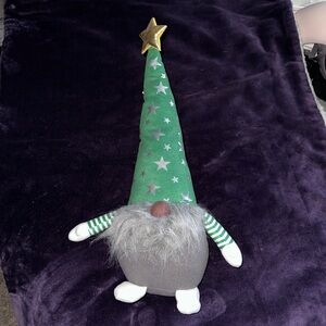 Holiday Gnome Plush with Green Hat and Gold Star